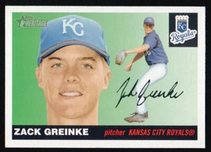 2004 TOPPS HERITAGE ZACK GREINKE ROOKIE SHORT PRINT (FREE GROUND SHIPPING) - Picture 1 of 2
