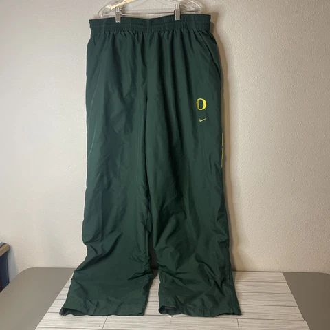 Mens Nike Pants Size XXL - Green Oregon Ducks Nylon Windbreaker Track Pants Cover