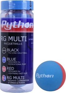 Python 3 Ball Can RG Multi Colored Racquetballs (Endorsed by Racquetball Legend - Picture 1 of 12