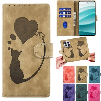 Love Cat Wallet Phone Case For Xiaomi 11T 12T 13T 14T Pro Poco X6 X5 M6 C6 C75 - Image 1 of 4
