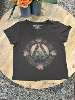 Camiseta marrón Mighty Fine para mujer talla mediana  Foto 1 de 4