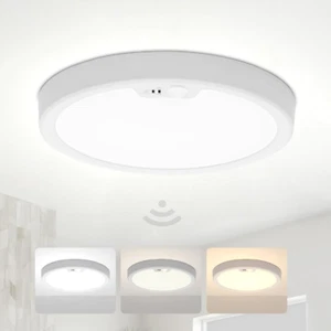 18W Plafoniera Con Sensore Di Movimento, Ø22 Lampada a Soffitto Ultra Sottile Ro - Foto 1 di 12