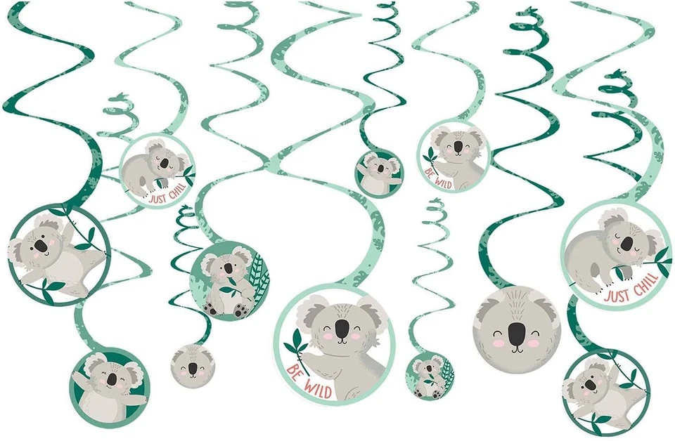 Oso Koala Animal Lindo Niños Fiesta de Cumpleaños Colgante Remolino Decoraciones Foto 1 de 1