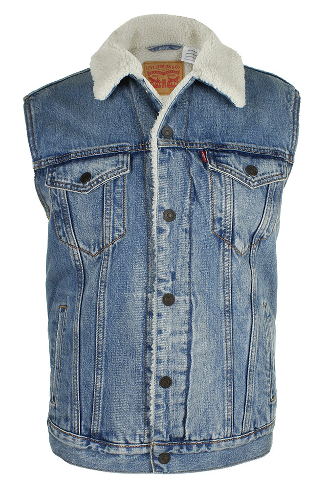 mens levi denim vest products for sale | eBay