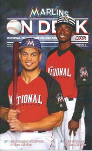 Miami Marlins Program - Mike Stanton and Dee Gordon - Aug 2015 Season - Picture 1 of 1