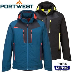 Portwest DX4 Padded Winter Jacket Waterproof Insulated Lined Warm Hooded DX460 - Picture 1 of 12