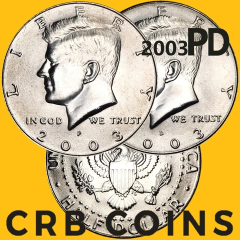 2003 P&D United States Kennedy Half Dollar 2 Coin Set - (AU) KM#A202b - HD03PD Cover
