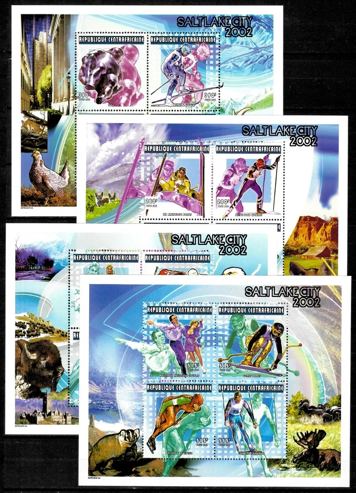 Central African Republic 2002  Olympic Games Salt lake city stamps MNH ** - Image 1 of 1