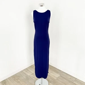Kookai Vera Dress Womens AU 12 FR 40 Navy Night Bodycon Side Slit Open Back New - Picture 1 of 9