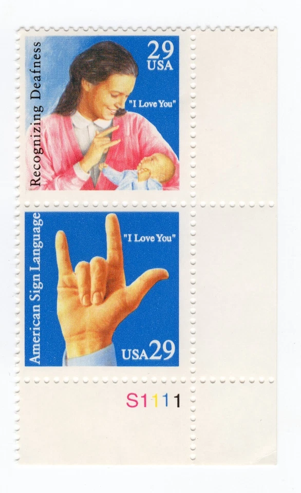 Scott #2784a (2783-84) Sign Language Plate # Pair of Stamps - MNH - Image 1 of 1