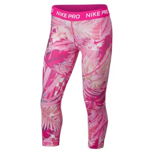 Nike Girls Pro Printed Capris Big Kids Style : Aq9157-686 - Picture 1 of 1