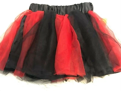 Disfraz Jugar Pretender Vestir Rojo Negro Capas Tutú Falda Juventud 3 a 8 Años Nuevo Foto 1 de 4