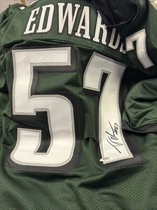 Camiseta deportiva firmada por TJ Edwards autografiada de los Eagles PSA AUTÉNTICA - Imagen 1 de 2
