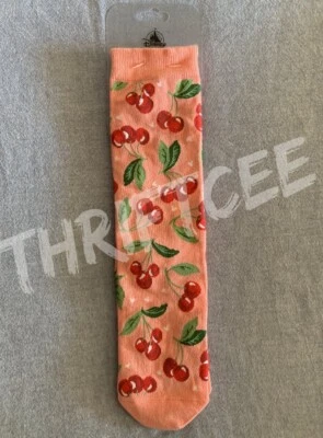 Новый с Ярлыками Disney Parks носки скрытый Микки вишня розовый красный унисекс вишни фрукты - Изображение 1 из 4