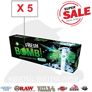 Fresh Bomb Menthol Aroma Tubes 8mm With Filter Tubes 5 X Box Of 100 Empty - Picture 1 of 3
