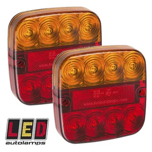 Par de luces LED traseras 12v para remolque/caravana *3 AÑOS COMO NUEVAS* parada/cola/indicador - Imagen 1 de 3