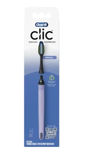 ORAL-B CLIC MANUAL TOOTHBRUSH PURPLE PACK OF 2 NEW DAMAGED BOX - Picture 1 of 1