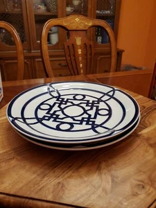 Speiseteller Labyrinth schwarz von Z GALERIE A 2er Set - Bild 1 von 21