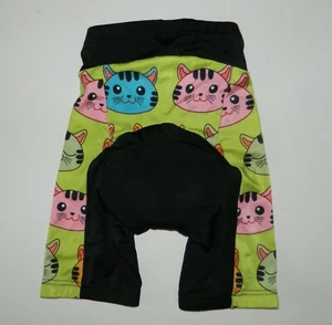WEIMOSTAR girl's youth Black Green Cat Padded CYCLING SHORTS* Size L - Picture 1 of 4