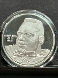 NFL Dallas Cowboys Emmitt Smith RB Football-999 Silver 1 Oz Ounce Art Round Coin - Picture 1 of 4