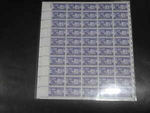Hoja de 50 estampillas de General Patton 3c 1953 Sc#1026 MNH XF de Estados Unidos - Imagen 1 de 2