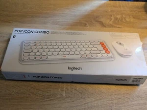 Pop Icon Combo keyboard and mouse Set - White & Orange - New - Picture 1 of 5