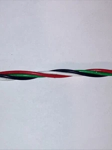 4 x 22 AWG 7 Strang Typ "E" Teflon schwarz MIL-W-16878/4 200 ° C @ 600 V 25 Fuß Hank - Bild 1 von 5