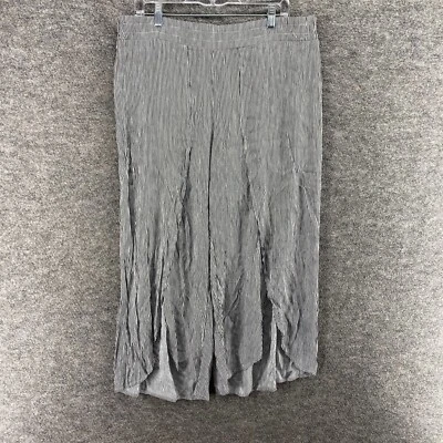 New Maurices Pants Women 16W Plus Black Striped Mid Rise Chino Pull On Rayon - Image 1 of 4