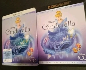 Disney Cinderella (4K Ultra HD & Blu-ray Combo Restored 2023) NO DIGITAL CLASSIC - Picture 1 of 7