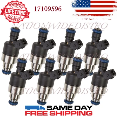 8x OEM Rochester Fuel Injectors for 1996-1999 GMC K2500 Suburban 7.4L V8 - Image 1 of 4