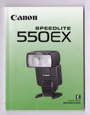 Libro de instrucciones flash Canon Speedlite 550EX / manual / guía del usuario en inglés Foto 1 de 4