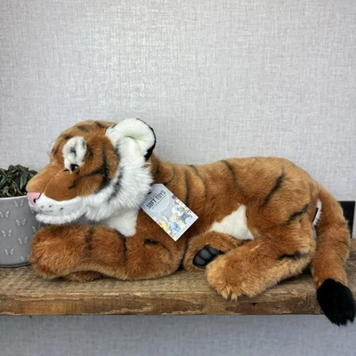 FAO Schwarz Tiger 2018 - Large Lifelike Tiger Beanie Plush Large Pristine NWOT  - Image 1 of 4