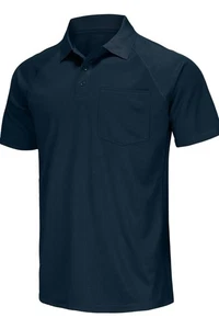 MOHEEN Men's Short Sleeve Moisture Wicking Polo T-Shirts Size 6XL - Picture 1 of 7