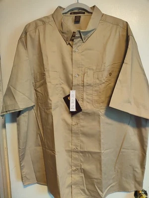 Camisa de trabajo Harriton M585 para hombre caqui manga corta talla 3XL NUEVA CON ETIQUETAS Foto 1 de 3