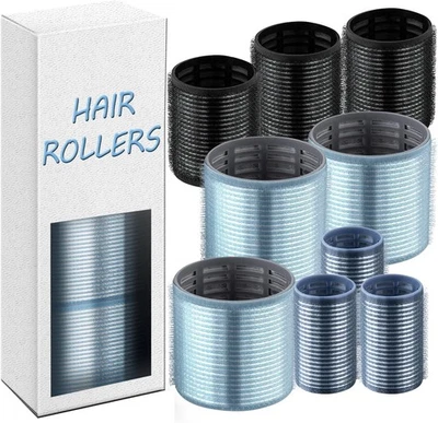 ‎XNICX xnicx 9pcs Hair Roller Set Hair Curlers,Self-Grip Ceramic Ionic Thermal Hair Ro