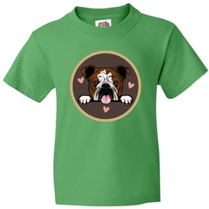 Inktastic English Bulldog For Dog Lover Youth T-Shirt Pets Mom Apparel Tee Kids - Picture 1 of 11