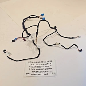 15-18 MERCEDES C300 W205 SEDAN FRONT RIGHT WIRING LOOM HARNESS A2055407942 OEM - Picture 1 of 15