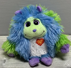 Ty Monstaz Benny Plüschtier Stofftier blau grün zotteliges Fell Luv Me Herz Spielzeug - Bild 1 von 7