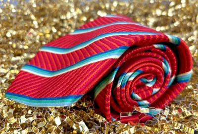 Corbata de Navidad para hombre a rayas Foto 1 de 4