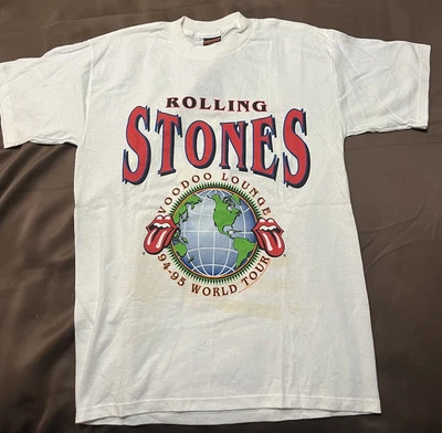 复古滚石乐队 Voodoo Lounge T 恤 1994 L — 第 1/3 张图片