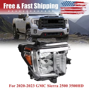 Full LED Headlight For 2020-2023 GMC Sierra 2500 HD w/LED Signal Lamp Right Side - Picture 1 of 14