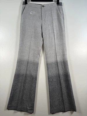 Elevenses Womens Wool Flared Herringbone Dress Pants Gray Ombre Sz 4 15.5x32 - Image 1 of 4