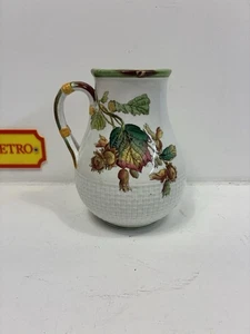 Antigua jarra estética Minton avellana pintada a mano, tejido de cesta, década de 1870, 18 cm - Imagen 1 de 6