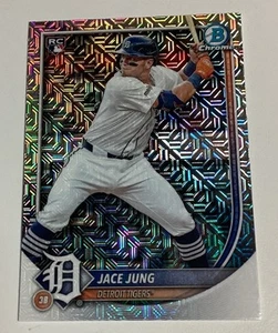 Tarjeta de novato Bowman Mega Box JACE JUNG 2025 cromo refractor mojo RC Tigers - Imagen 1 de 2