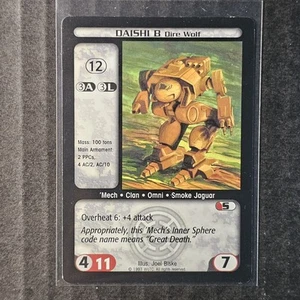 Daishi B Dire Wolf, 1997 Battletech CCG Counterstrike Set - Picture 1 of 2