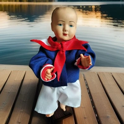 Petite Vareuse Pour Poupée/Poupon Anciens Mignon/Mignonette - Photo 1/4