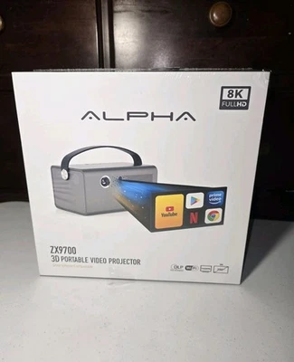 Alpha 3D Video Projector ZX9700 Ultra HD-Smartphone Compatible 3D Movies NIB - Image 1 of 4