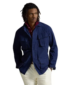 $228 Polo Ralph Lauren Men's Ripstop Utility Overshirt, Navy, Medium - Foto 1 di 4