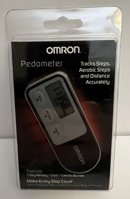 Omron HJ-321 Negro Podómetro Contador de Pasos Distancia Calorías y Soporte con Clip NUEVO Foto 1 de 3