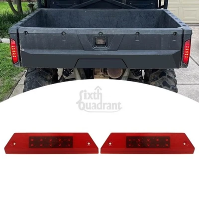1pair Rear Brake Tail Lights Red Len For Polaris Ranger CREW 800 Sportsman 570 Foto 1 de 4